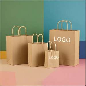 Sac de rangement en papier kraft personnalisable avec un design coloré, idéal pour les sacs cadeaux. - Product Image 6