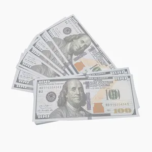 100 Dollar Bill Realistic Play Money Props Full Print Two Sided 100 Pcs Joss Paper for Movie Ancestor Prop Money Paper to Burn