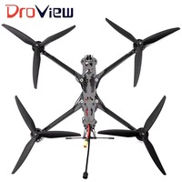 DroView FPV 10 pouces avec Caddx Ratel 2 V2, vision nocturne, antenne Cherry 2, récepteur Happy Model Stack-SpeedyBee V3