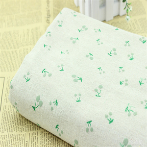 Yeni Stil Kırmızı Kiraz Yeşil Kiraz Baskılı Pamuk Keten Kumaş - Product Image 6