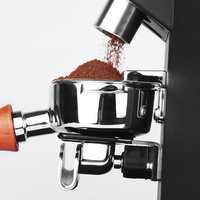Moulin à expresso électrique de luxe compact avec meules coniques de 60 mm en acier inoxydable, réglage minimaliste en option par molette, capacité 30g