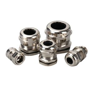 OUORO IP68 ROHS PG9 (4-8mm) wasserdicht Metall Nickel Gepflanzt Messing Kabelverschraubung