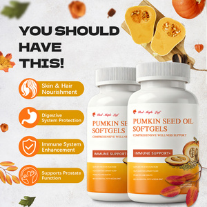 Gélules d'huile de graines de citrouille biologique - <span class=keywords><strong>Tonique</strong></span> nutritif de qualité supérieure, soutient la prostate et le bien-être général, certifié non-OGM et GMP - Product Image 1