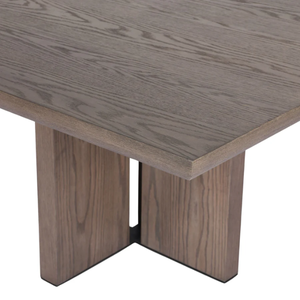 Ernest <b>Dining</b> <b>Table</b> Inspired by minimalist Nordic design, an oak <b>dining</b> <b>table</b> has a base of four plinth legs for a simple - Product Image 6