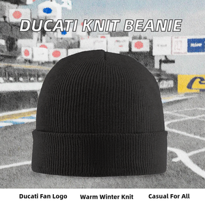 <strong>Motorcycles</strong> Men's &amp; Women's Ducati Logo Jacquard Knit Beanie 100% Acrylic Winter Outdoor Racing Merch Gift - Product Image 2