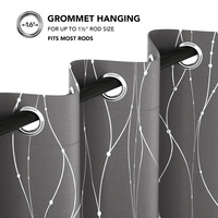 Rideau occultant sur mesure pour projets hôteliers, avec ligne argentée estampée à chaud de haute précision, à œillets, 100% Polyester, Best-seller pour chambre, Vente en gros