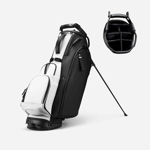 प्राइमस हॉट बिक्री कस्टम सिंथेटिक गोल्फ बैग चुंबकीय काले/सफेद गोल्फ चमड़े स्टैंड बैग 7/14 तरह पोत बैग - Product Image 1