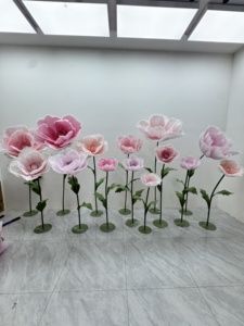 Decoración de Boda, Flor Grande de Organza, Flor Artificial Mecánica de Seda, Flores Gigantes - Product Image 2