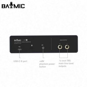 Aoshen Professional X2 Sound Card Audio Interface Digital Portable 48V Microphone With <b>USB</b> Input Recordingm Music - Product Image 5