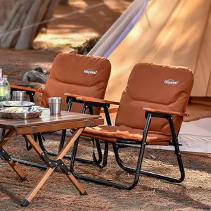 HISPEED Cómoda Silla de campamento para senderismo plegable al aire libre 150KG 1-2 personas gran espacio Kamp Sandalyesi SILLA DE Camping con respaldo