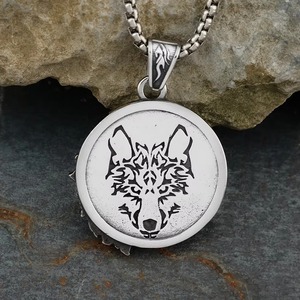 Collar con colgante de cabeza de lobo yunnique, joyería de moda para hombre de acero inoxidable, regalo con diseño de animales, estilo nórdico - Product Image 4