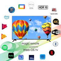 Nouvelle technologie pour téléviseur à écran plat Full HD LED Android Smart TV 65 pouces 120Hz avec télécommande vocale Noir Utilisation hôtelière