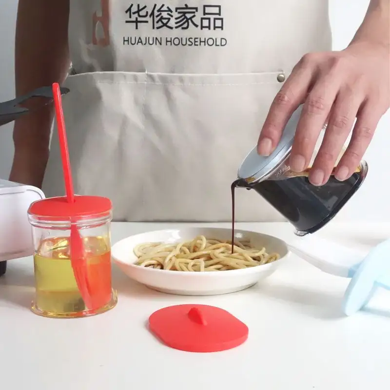 ベーキングバーベキューツールシリコーンブラシ付きキッチン用プラスチック調理油ディスペンサーボトル