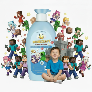 AoJie ODM Gel de Baño 3 en 1 Nutritivo para Bebés de 800 ml, Champú y Acondicionador con Aceite de Jojoba y Aroma a Leche, Sin Lágrimas, OEM Guangdong - Product Image 1