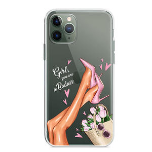Moda tacchi alti illustrazione ragazza cellulare shell per iPhone14 shell commercio estero fidanzate sorella shell - Product Image 5