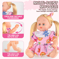 Poupée Reborn Jouet Poussette pour Jeu de Rôle, Peut Boire de l'Eau et Faire Pipi, Poupée en Vinyle de 14 Pouces avec Accessoires pour Poupée Fille
