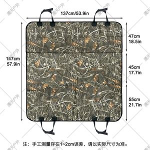 Pet Backseat Cover Rectangle Checkered Polyester Dog Car Seat Protector Rear Seat Mat - Product Image 5