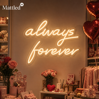 Enseigne néon personnalisée « Toujours et pour toujours », lumière LED néon, décoration murale romantique pour mariage, chambre à coucher, chambre de couple, prête à être expédiée