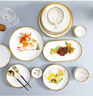 Service de Table en Céramique de Haute Qualité Style Nordique Phnom Penh Blanc Mat pour Cuisine, Restaurant Royal et Fêtes, Décorations de Table