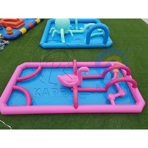 Piscine gonflable pour enfants sur le thème du flamant rose en PVC épaissi pour fêtes en plein air, parc aquatique pour enfants, centre de jeux aquatiques - Product Image 5