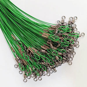 GS 50cm 150lbs Noir/Rouge/Vert <span class=keywords><strong>Ligne</strong></span> <span class=keywords><strong>de</strong></span> Pêche en <span class=keywords><strong>Mer</strong></span> Leaders <span class=keywords><strong>Acier</strong></span> Haute Résistance <span class=keywords><strong>Ligne</strong></span> <span class=keywords><strong>de</strong></span> Pêche avec Émerillons et Boutons-pression - Product Image 3