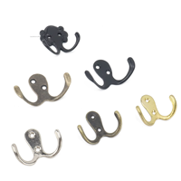 Crochets muraux personnalisables en bronze, argent, or pour chapeaux et manteaux en métal