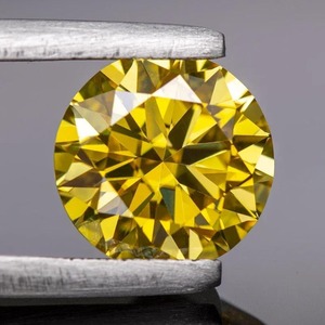Diamante Cultivado en Laboratorio CVD, Grado 1, Corte Redondo, Color Amarillo, Claridad VS1, 3EX, Certificado IGI, Piedra Suelta para Fabricación de Joyería Fina - Product Image 5