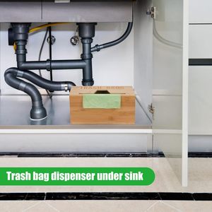 Dispensador de bolsas de <span class=keywords><strong>basura</strong></span> de bambú al por mayor, organizador de bolsas de <span class=keywords><strong>basura</strong></span> multiusos, dispensador de bolsas de <span class=keywords><strong>basura</strong></span> portarrollos debajo del <span class=keywords><strong>fregadero</strong></span> para Baño - Product Image 6