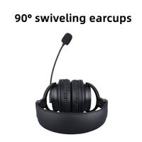 Casque de jeu Audfine DH3400M Pro pour PS4/PC avec basses puissantes et micro détachable à réduction de bruit, écouteurs supra-auriculaires avec haut-parleurs de 50 mm