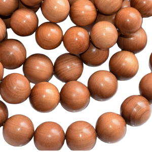 Round Wood Beads For <b>Bracelet</b> Making Loose Natural Brown Color Smooth Surface Craft Supply - Product Image 1