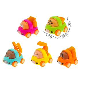 Ours coloré retirer voiture plastique Friction ingénieur véhicule pour enfants 65mm Surprise Capsule jouets - Product Image 1
