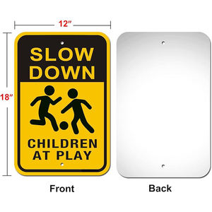 لافتة تحذير للسلامة على الطرق للأطفال عالية الوضوح، لافتة تحذيرية بألوان جذابة مصنوعة من الألومنيوم - Product Image 6