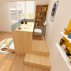 <span class=keywords><strong>Lit</strong></span> en bois pour enfants et bureau d'étude <span class=keywords><strong>Lit</strong></span> <span class=keywords><strong>gigogne</strong></span> en bois pour enfants avec bureau pour garçon et fille - Product Image 5