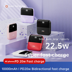 แบตเตอรี่สำรองพกพาขนาดเล็ก Li-Polymer ความจุสูง 10000 มิลลิแอมป์ 22.5 วัตต์ ชาร์จเร็วแบบ Type-C ดีไซน์บางเฉียบ พร้อมไฟ LED และพอร์ต Mini USB - Product Image 4
