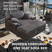 Canapé modulaire sans accoudoirs en tissu de velours côtelé haute densité, forme carrée, éponge, compression sous vide, QEFET YS225