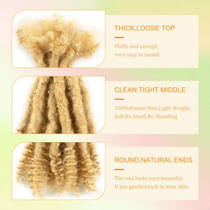613 #   Extensions de cheveux naturels Goddess Locs 6 pouces, dreadlocks permanentes faites à la main, sans nœuds, pour salon de beauté - Product Image 3