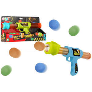 Pistola de Juguete con 6 Bolas Suaves Surtidas - Product Image 1