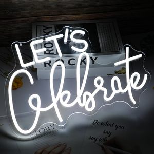 Let's Celebrate Love Landscape LED Lámpara de pared de neón Alimentado por USB Decoración de habitación de PVC Fiesta Dormitorio Cumpleaños Club Tienda Iluminación - Product Image 1