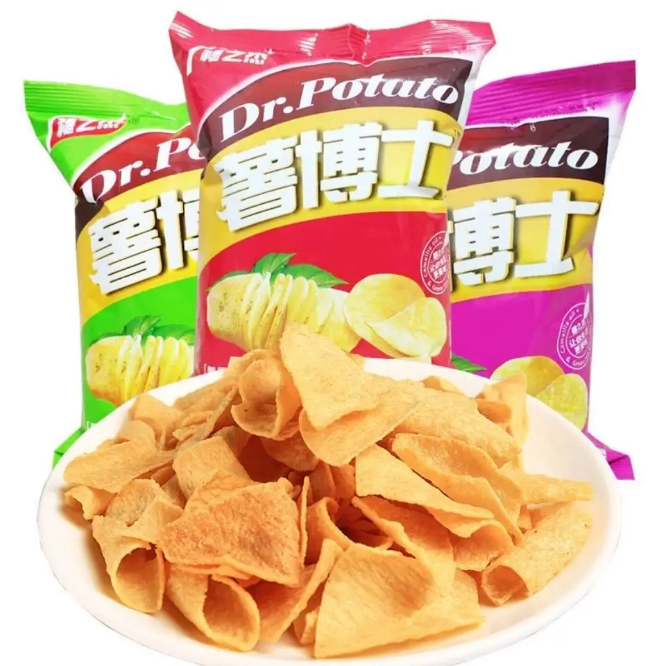 Patatas fritas de China, sabor a barbacoa, El Dr. Potato, 35g, informal, Internet, para celebridades, no aperitivos anchos