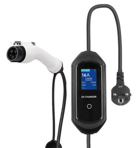 Chargeur EV portable 16A 3,5 kW Type 1 SAE J1772 avec prise SK, écran LCD intelligent, courant réglable, câble de charge rapide EVSE - Product Image 1