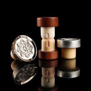 Bouchon universel en alliage de zamac de type T avec dessus en bois et bouchon en liège synthétique, étanchéité hermétique, étanche à l'eau, recyclable, pour spiritueux, liqueurs, <span class=keywords><strong>vin</strong></span> - Product Image 4