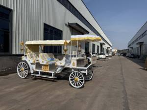 Carruaje de caballos de estilo real más vendido Carruaje de turismo eléctrico elegante para bodas - Product Image 1