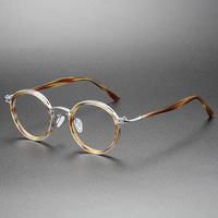 Monture de lunettes ronde en titane pur Shenzhen Mazzucchelli Acettae, design japonais unisexe