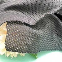 Tissu en maille de nylon 100% respirant noir 105 g/m² léger 1 mm pour robes de soirée et robes à paillettes, tissu en tulle, tissu en dentelle