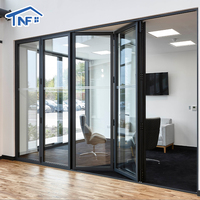 Portes patio pliantes en alliage d'aluminium à rupture de pont thermique, insonorisées et écoénergétiques pour villas et appartements
