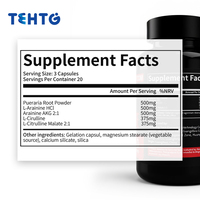 Complément alimentaire sportif personnalisé en capsules de L-Arginine et L-Citrulline pour adultes, pour favoriser la récupération et la croissance musculaire