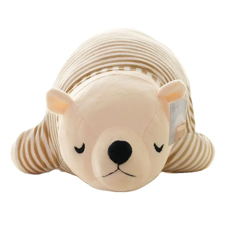 Venta de fábrica oso Polar animales de peluche lindo dibujos animados algodón muñeco de peluche cojín antiestrés acompañar almohada para dormir juguete