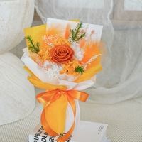 Bouquet de roses éternelles préservées en vase rose et violet, coffret cadeau de fleurs éternelles pour femme, maman, petite amie, amie, Saint-Valentin