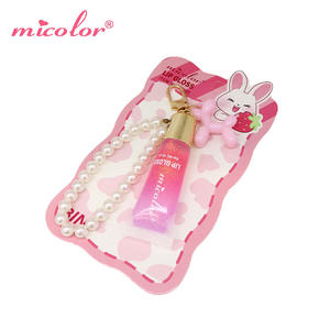 Llavero colgante 3 en 1 a base de aceite Hidratante Brillo de labios Cadena de perlas Cuidado de labios brillantes - Product Image 3