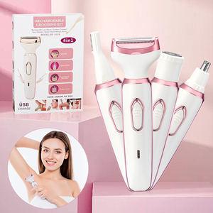 Depiladora Electrónica Recargable 4 en 1 para Mujer, Depilación Facial sin Dolor, Depilación Corporal, Depilación de Nariz, Cejas, Brazos, Piernas y Zona del Bikini - Product Image 1